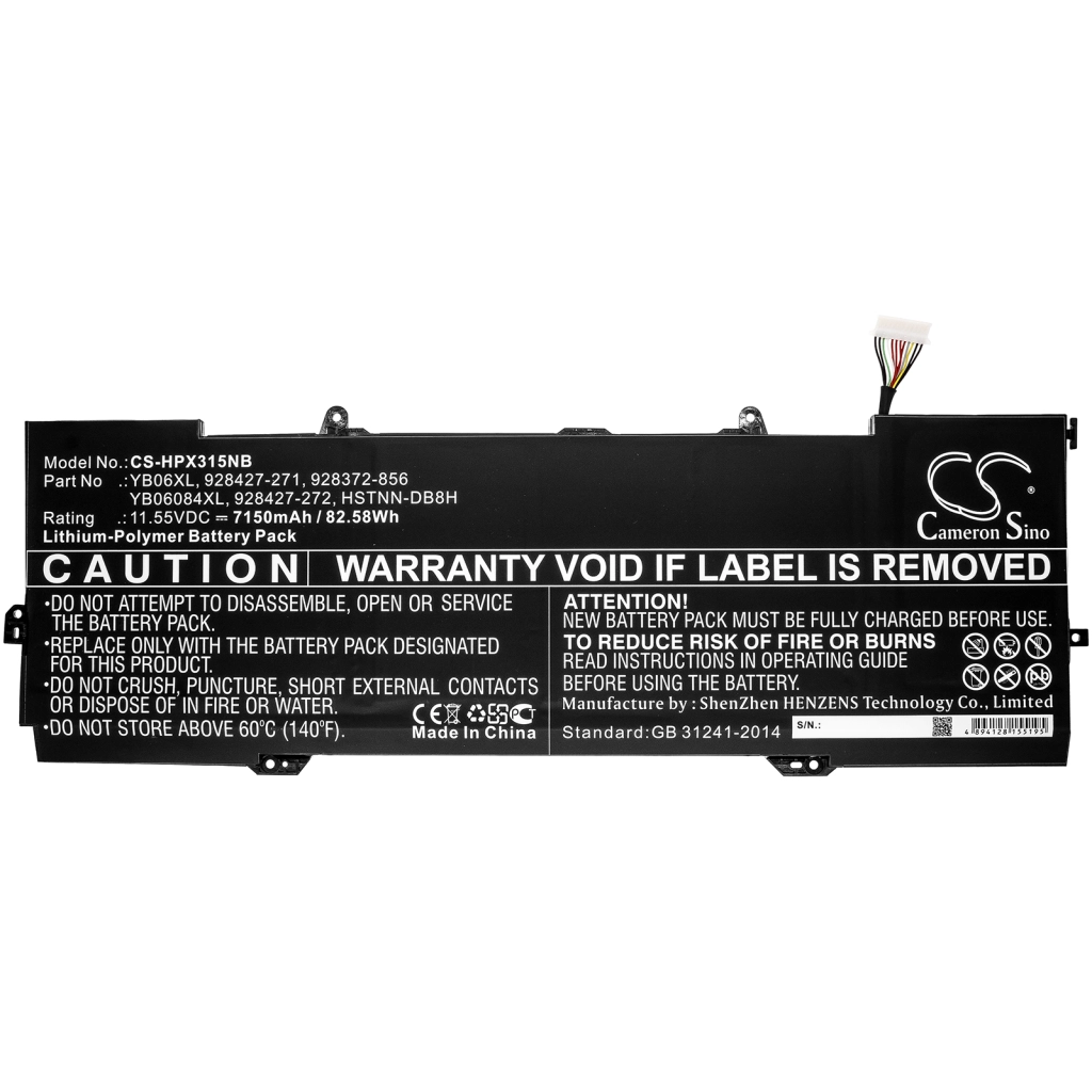 Batterijen Vervangt YB06084XL
