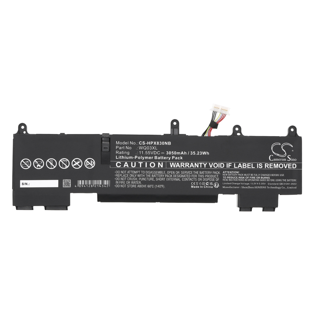 Notebook batterij HP CS-HPX830NB