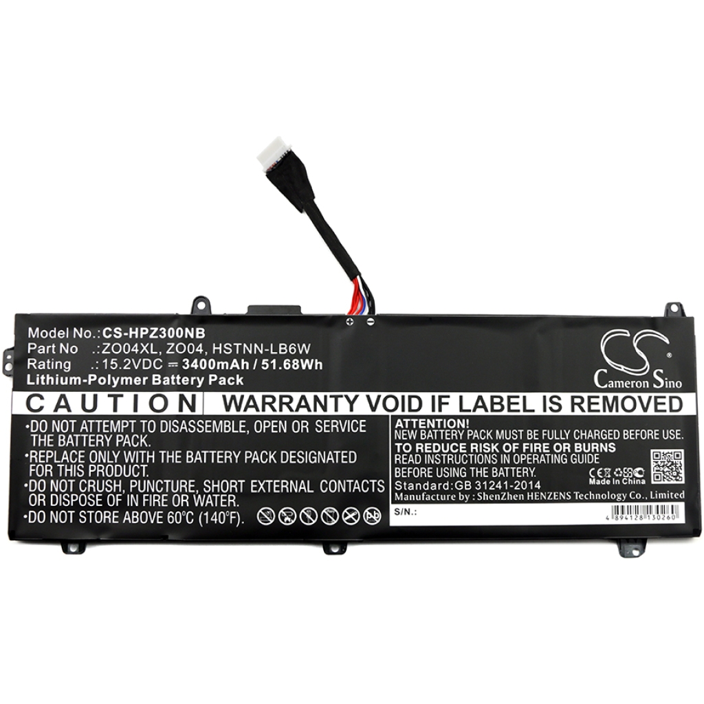 Batterijen Vervangt ZO04XL