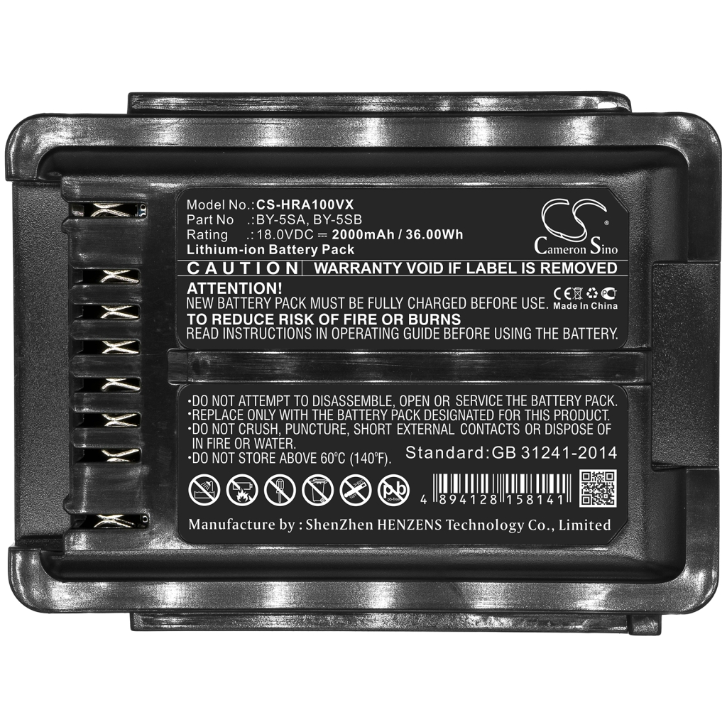 Batterijen voor stofzuigers Sharp CS-HRA100VX