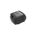 Black tool battery pack, label and contacts