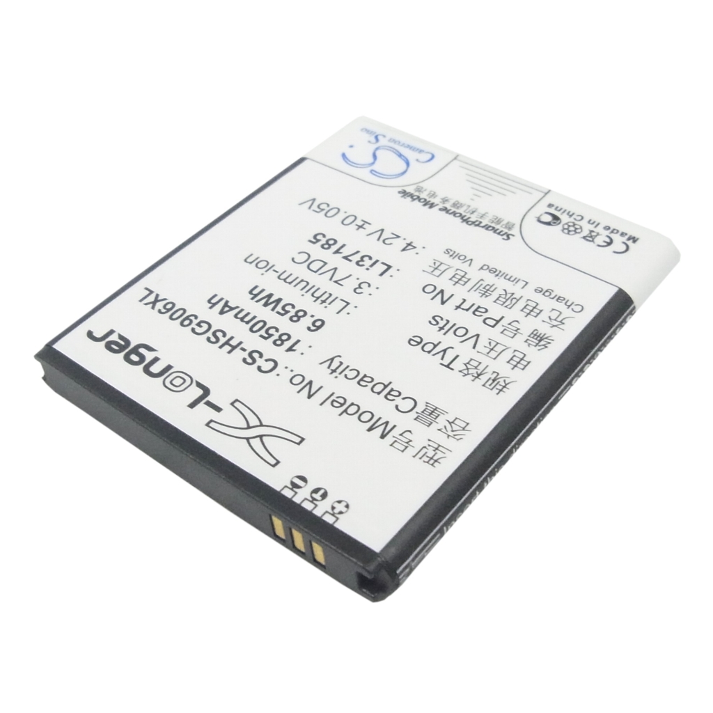 CS-HSG906XL – back label view; X-Longer; 3.7V 1850mAh; contacts on edge