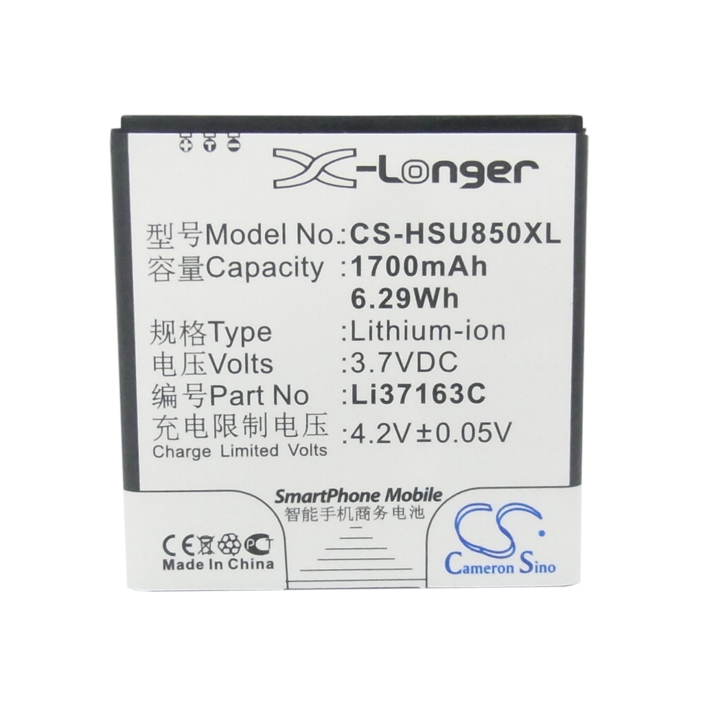 Cameron Sino X-Longer replacement smartphone battery 1700mAh 3.7V 6.29Wh - front view