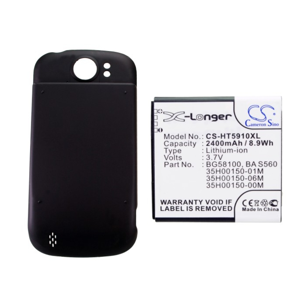 Cameron Sino CS-HT5910XL accu met donkere klep — vlakke voorlabelweergave met volledige specificaties: 3,7V