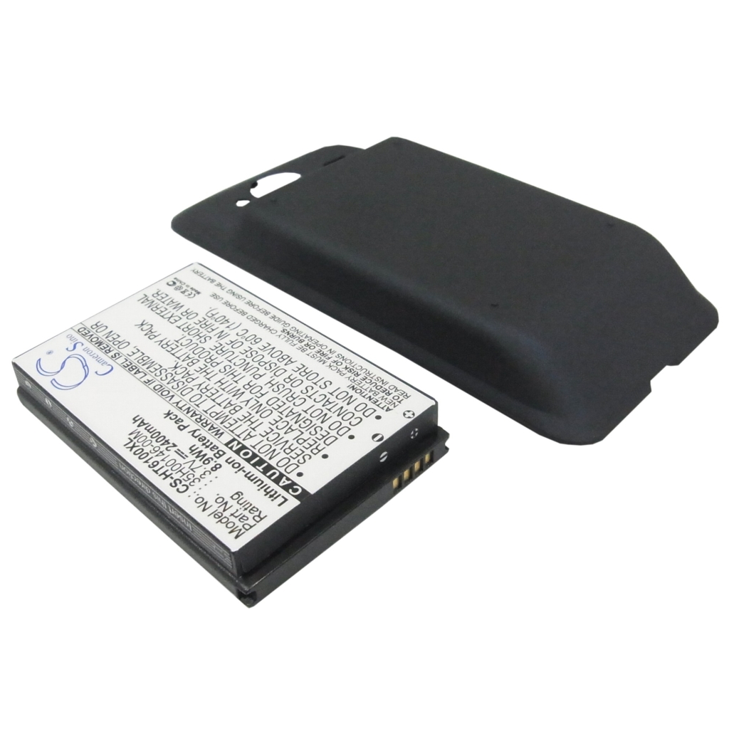 Battery CS-HT6100XL with black cover — angled view from opposite side