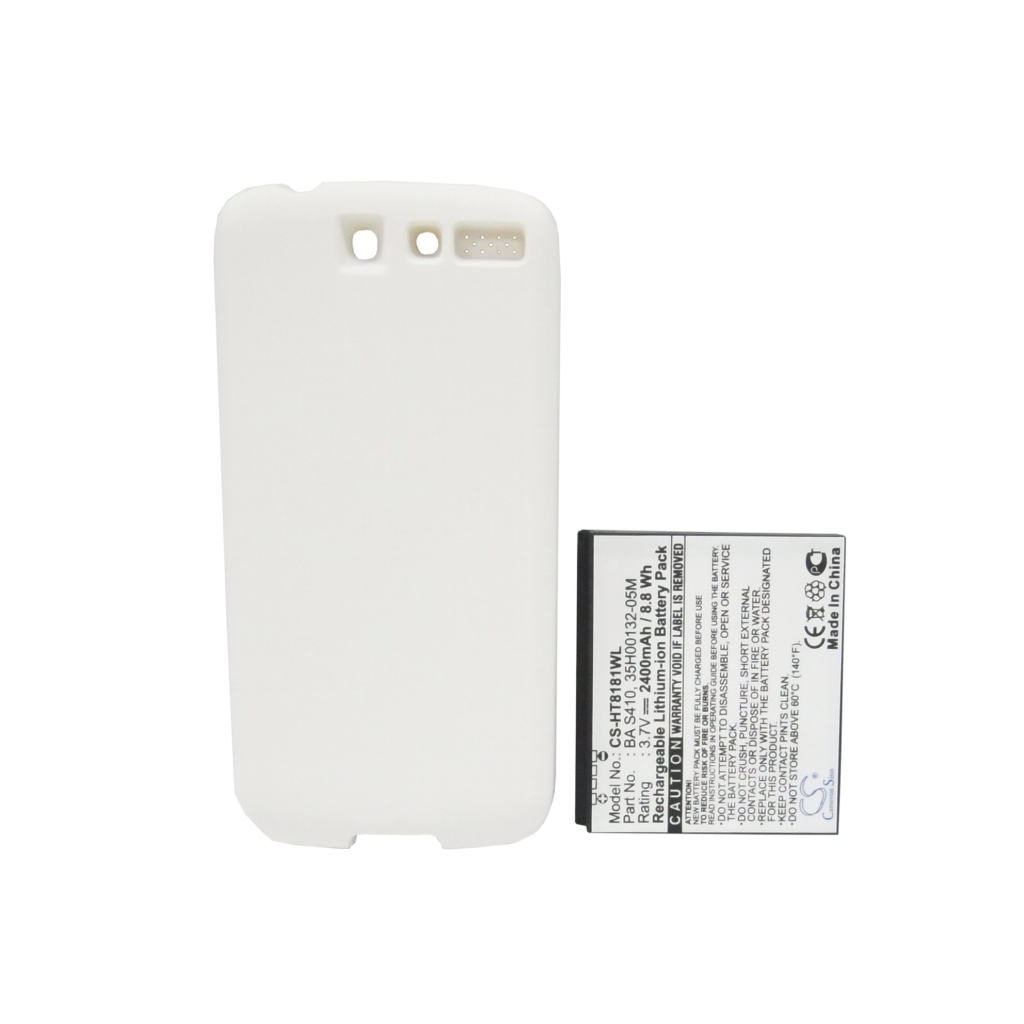 Cameron Sino CS-HT8181WL 2400mAh 8.8Wh battery side view white cover