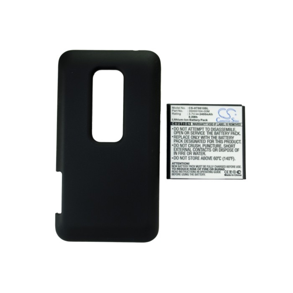 CS-HT8610BL label 2400mAh 3.7V 8.8Wh Li-ion Battery Pack HTC