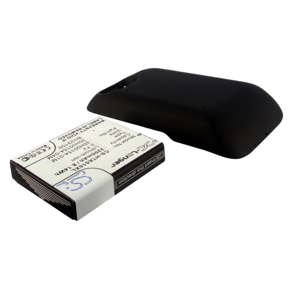 Cameron Sino X-Longer CS-HTA510XL battery and black back cover side view