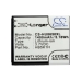 CS-HU8650XL battery caution/warning side with barcode, angled view