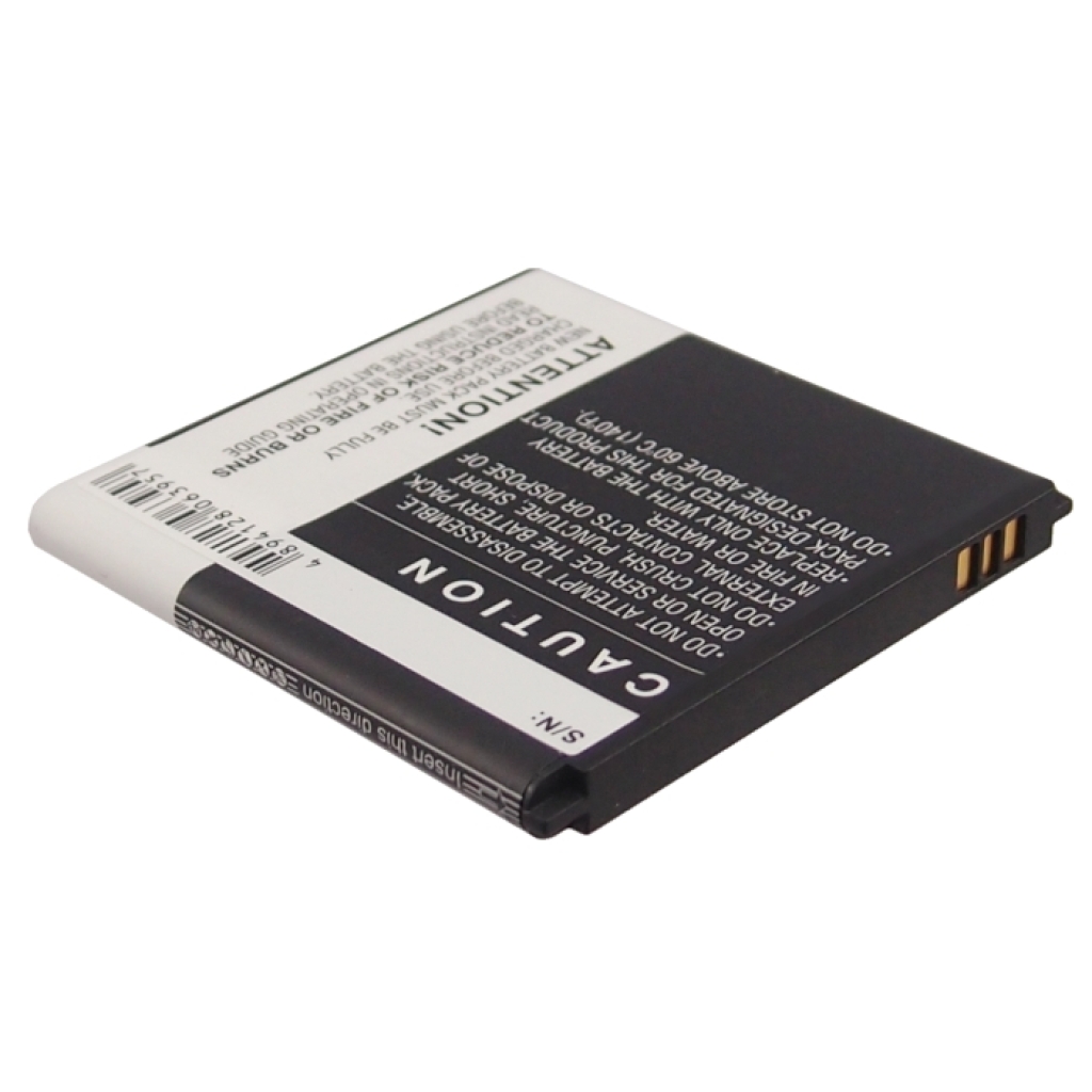 CS-HU8832HL battery caution side with barcode and contacts
