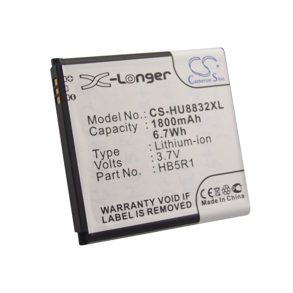 Clear label CS-HU8832XL 1800mAh 6.7Wh 3.7V HB5R1 Cameron Sino X-Longer