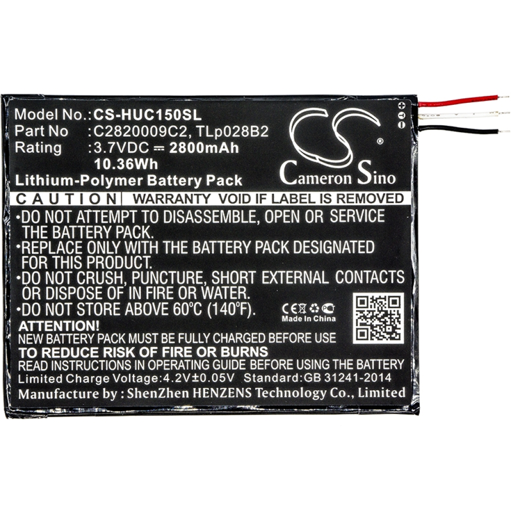 Batterij Vervangt TLp028BD