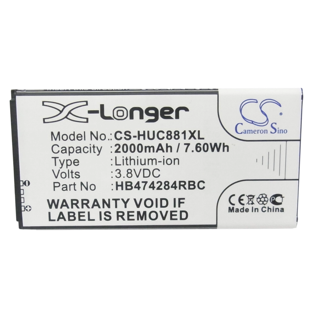 Compatibele batterijvervanging voor Huawei HB474284RBC