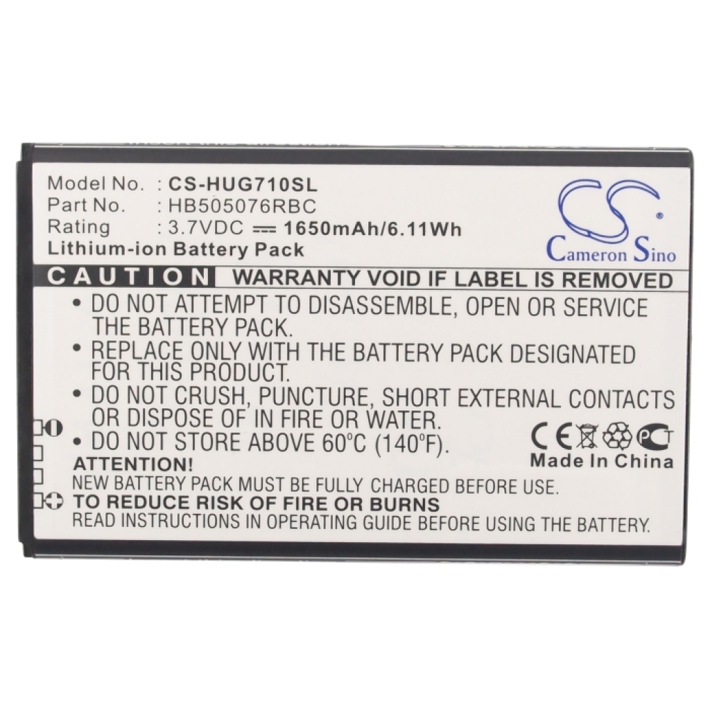 Compatibele batterijvervanging voor Huawei HB505076RBC