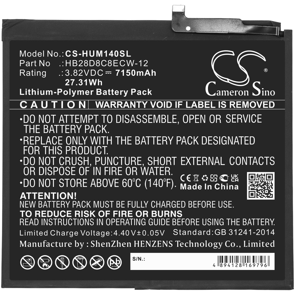 Batterijen Tablet batterijen CS-HUM140SL
