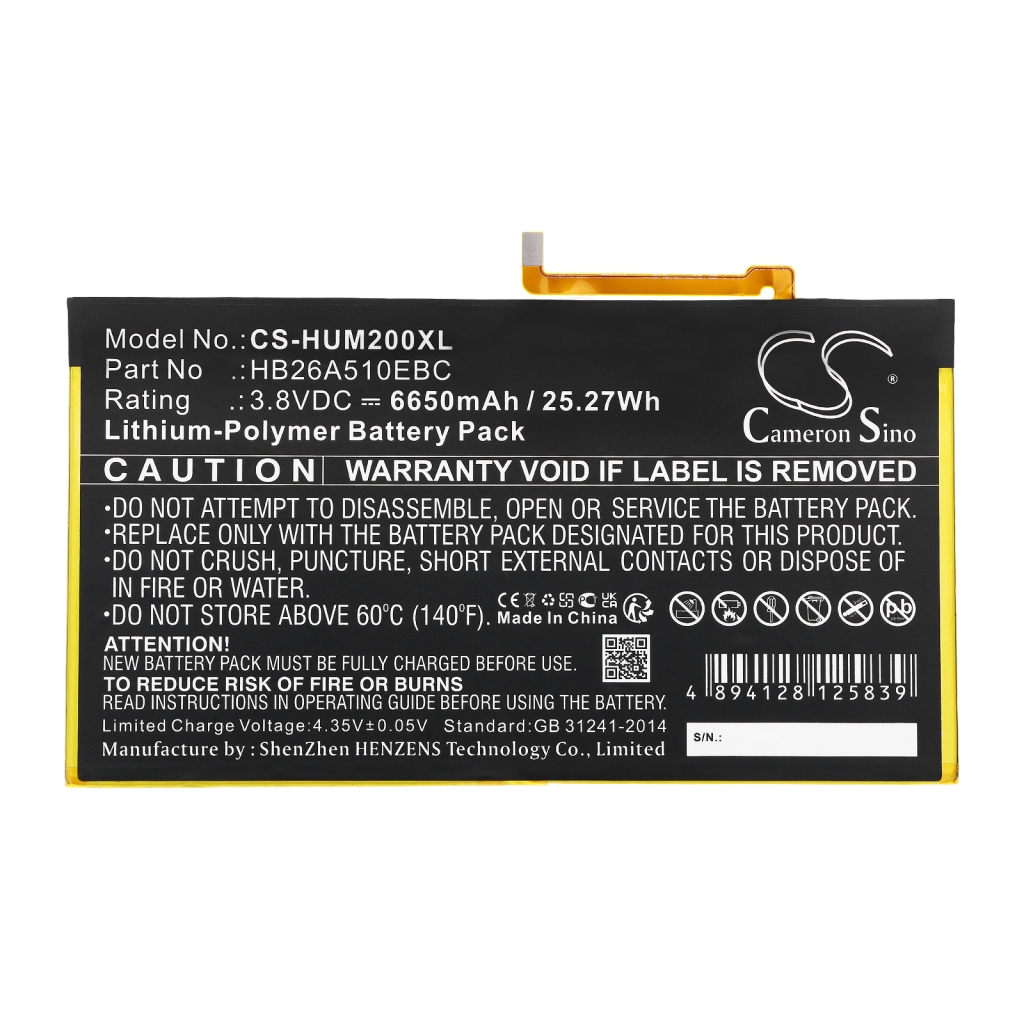 Compatibele batterijvervanging voor Huawei HB26A510EBC