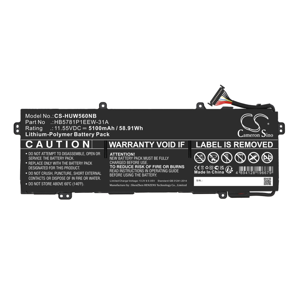 Notebook batterij Huawei CS-HUW560NB