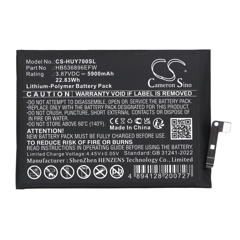 Batterij voor mobiele telefoon Huawei CS-HUY700SL