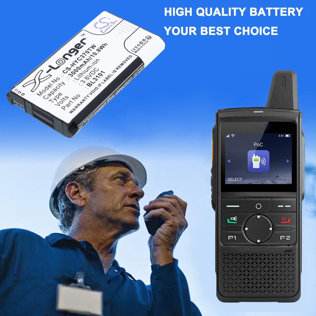 Battery compatible with Hytera CS-HYC370TW