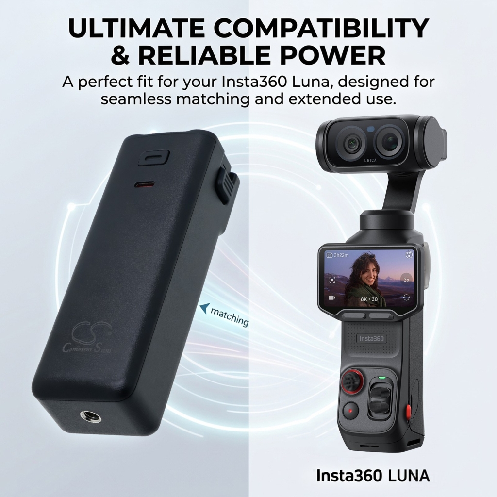Batterijen compatibel met Insta360 Luna Luna CS-HYD136MC