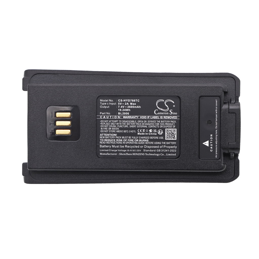 Cameron Sino CS-HYD788TC flat front label 7.4V 2600mAh