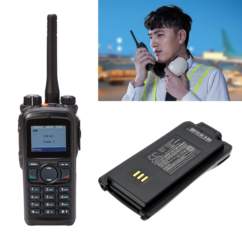 Battery compatible with HYT Harris Hytera CS-HYD788TW