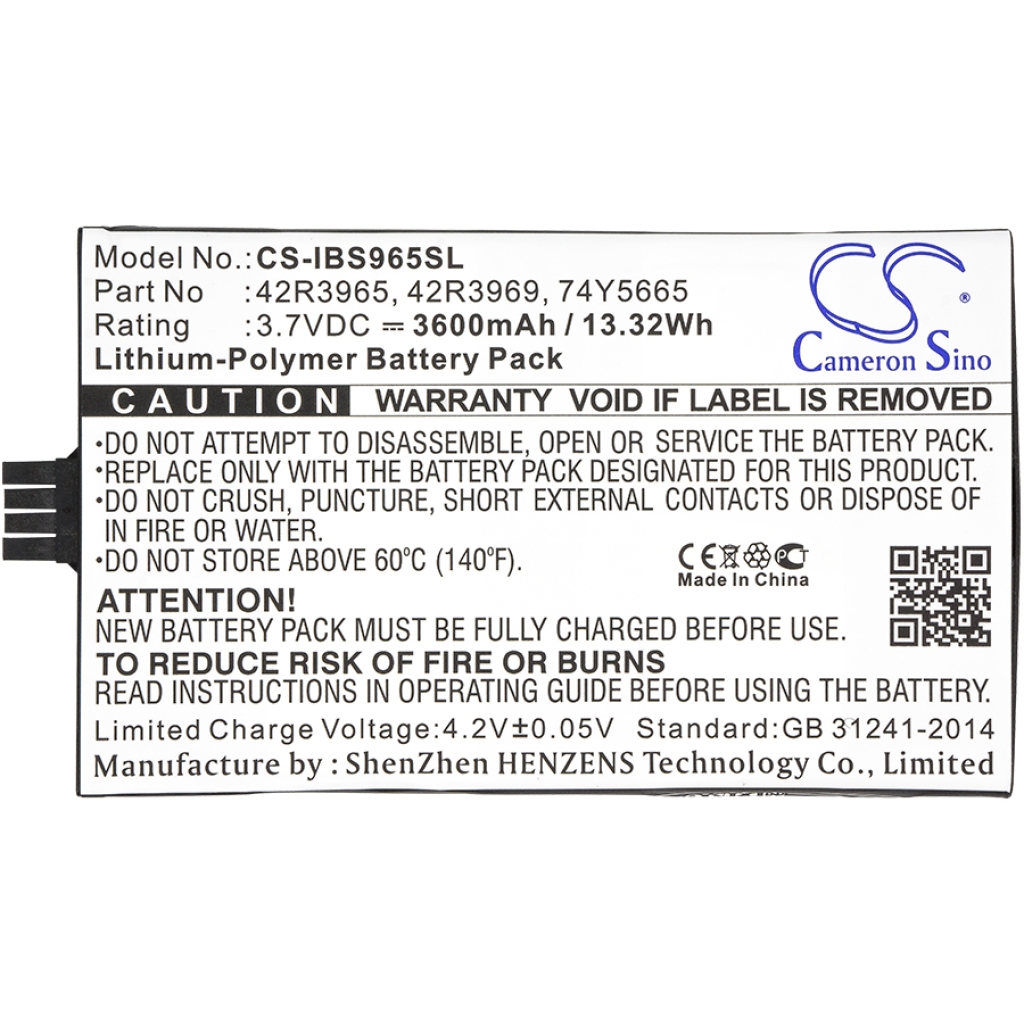 Notebook batterij IBM CS-IBS965SL