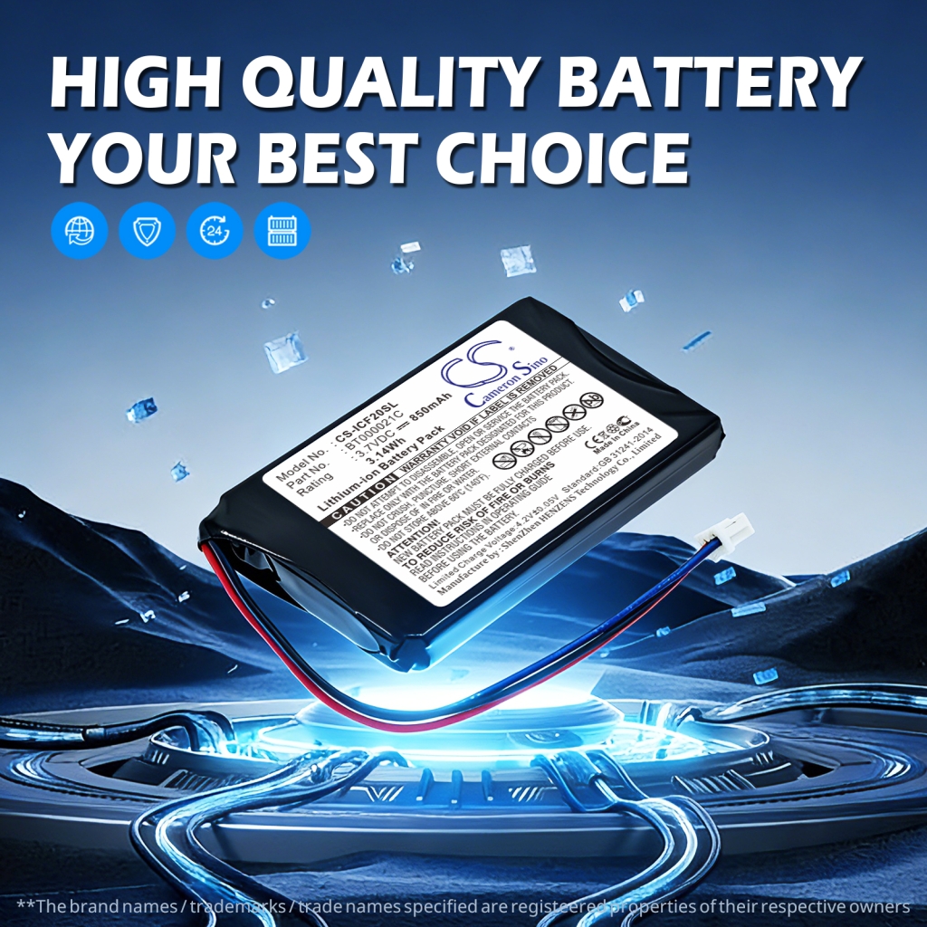 Battery compatible with NAVMAN CS-ICF20SL