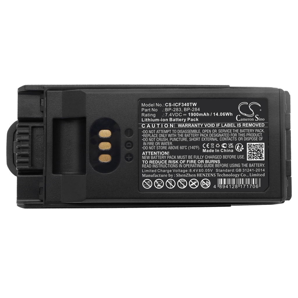 Batterij voor tweerichtingsradio Icom IC-F3400DPT