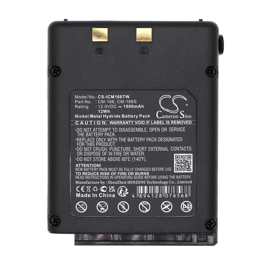 Batterij voor tweerichtingsradio Icom CS-ICM166TW