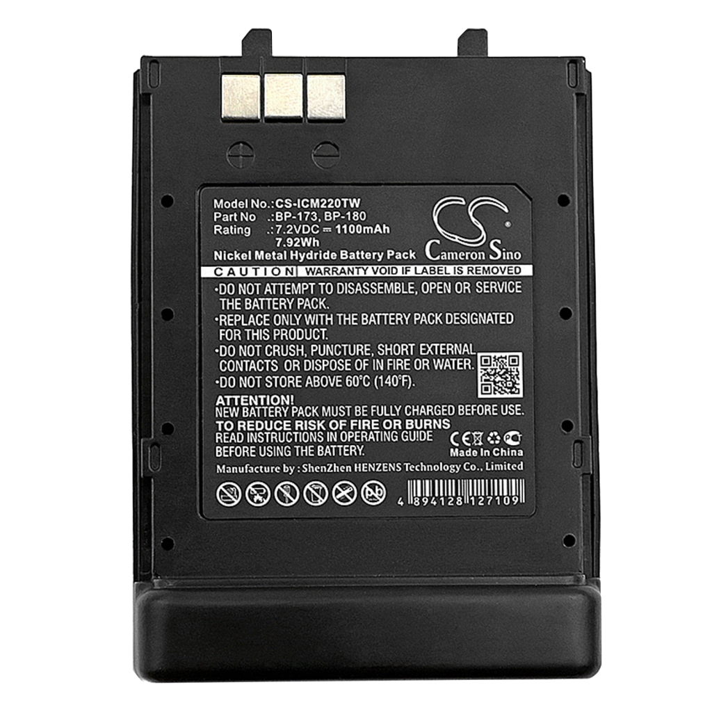 Batterij voor tweerichtingsradio Icom IC-T7A