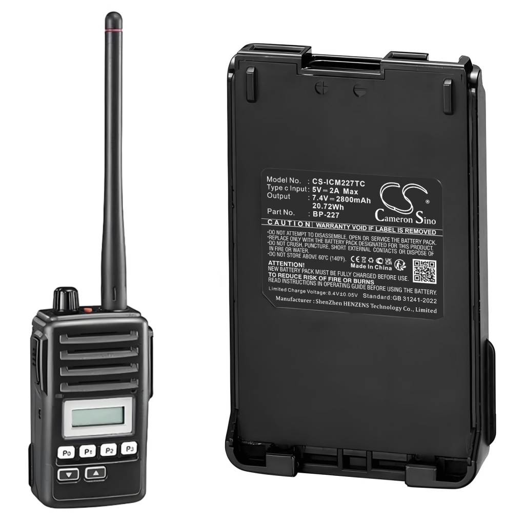 Batterij voor tweerichtingsradio Icom CS-ICM227TC