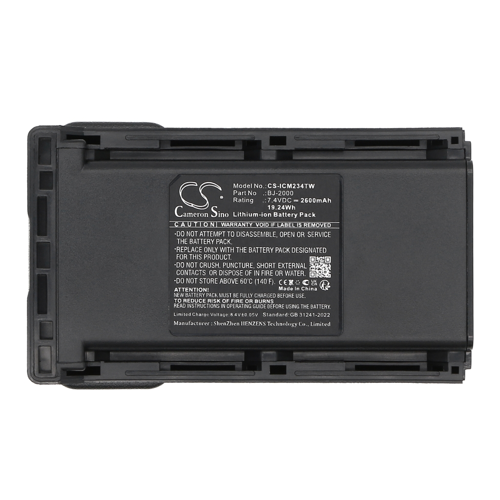 Batterij voor tweerichtingsradio Icom CS-ICM234TW