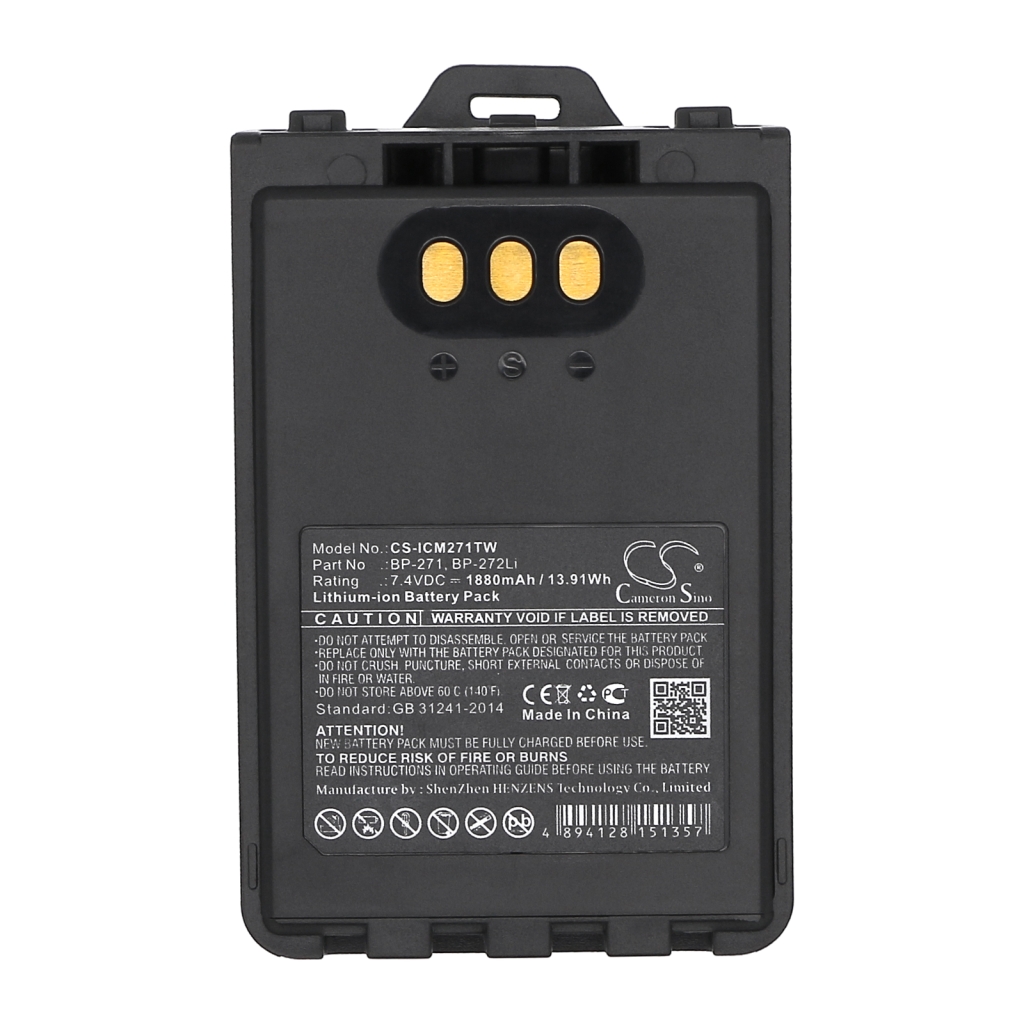 Batterij voor tweerichtingsradio Icom CS-ICM271TW
