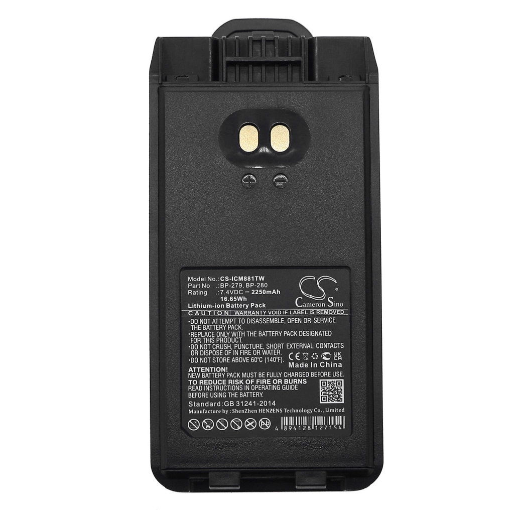 Batterij voor tweerichtingsradio Icom F1000T