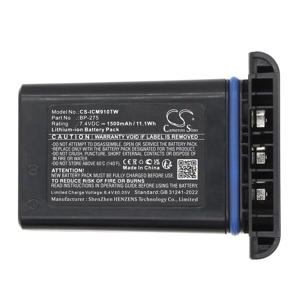 Batterij voor tweerichtingsradio Icom CS-ICM910TW