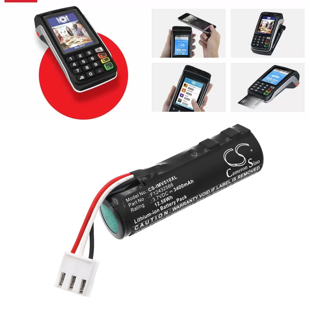 Compatibele batterijvervanging voor Ingenico F12432566
