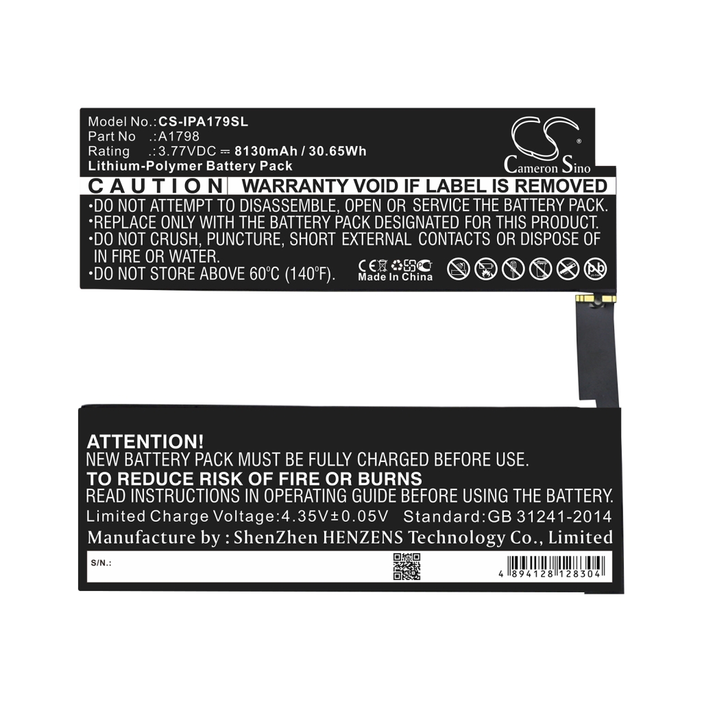Compatibele batterijvervanging voor Apple A1798