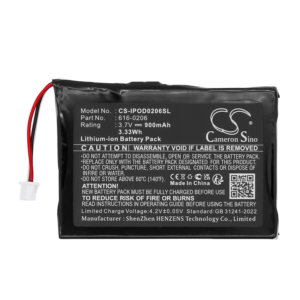 Batterij voor MP3, MP4, PMP Apple CS-IPOD0206SL