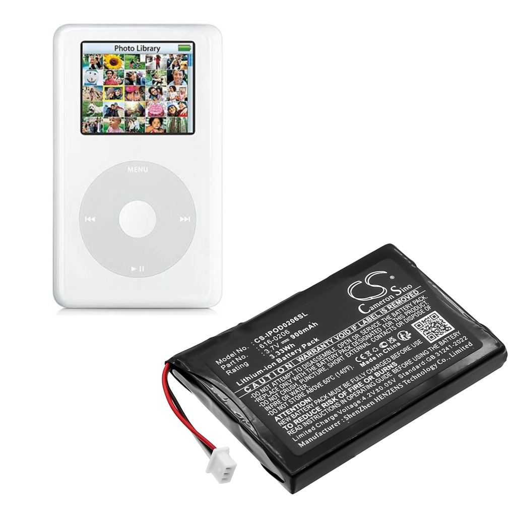 Batterij voor MP3, MP4, PMP Apple CS-IPOD0206SL