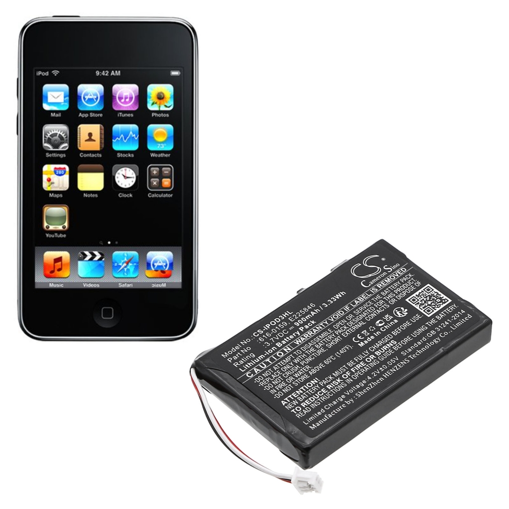 Batterij voor MP3, MP4, PMP Apple iPOD 3th Generation