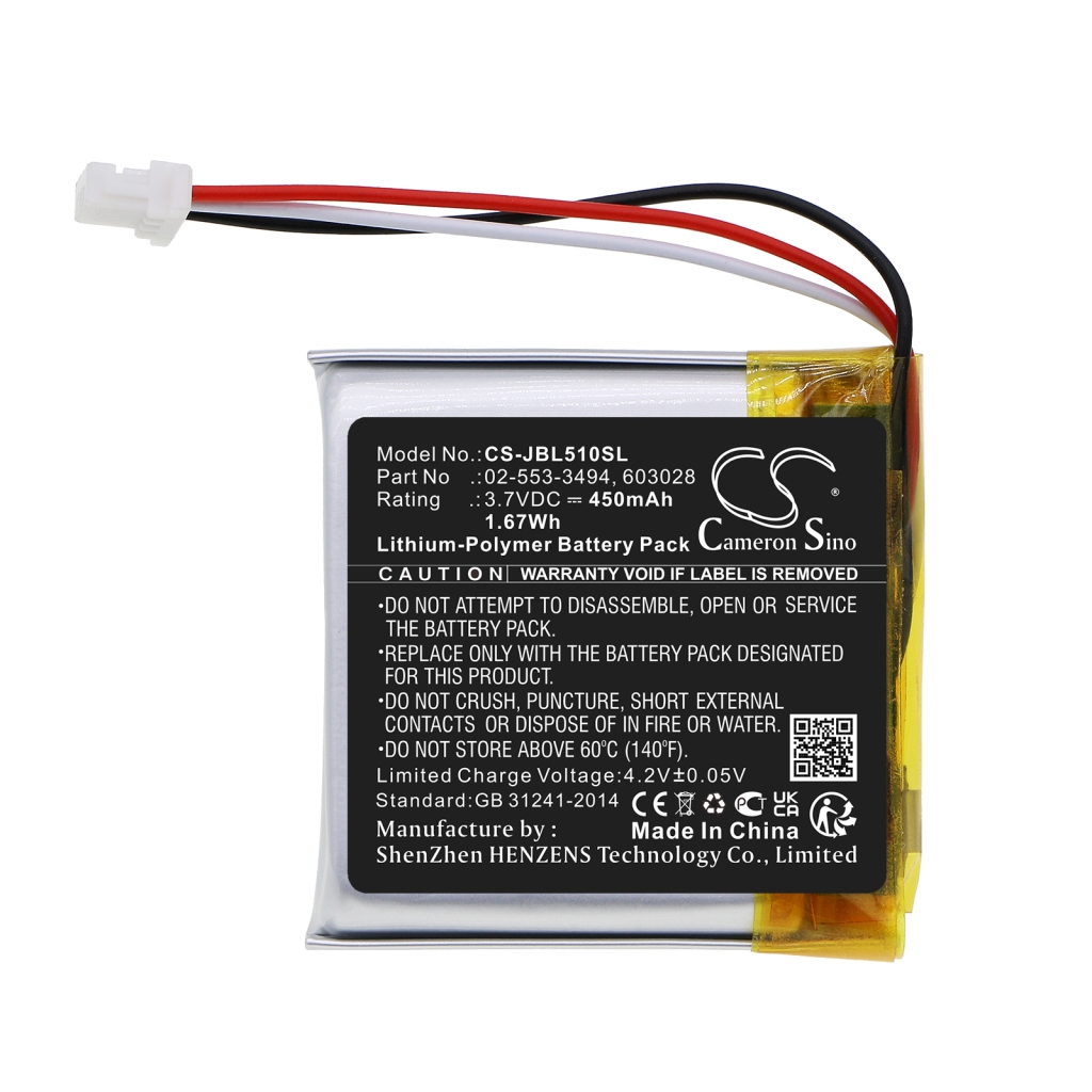 Batterijen Luidspreker Batterij CS-JBL510SL