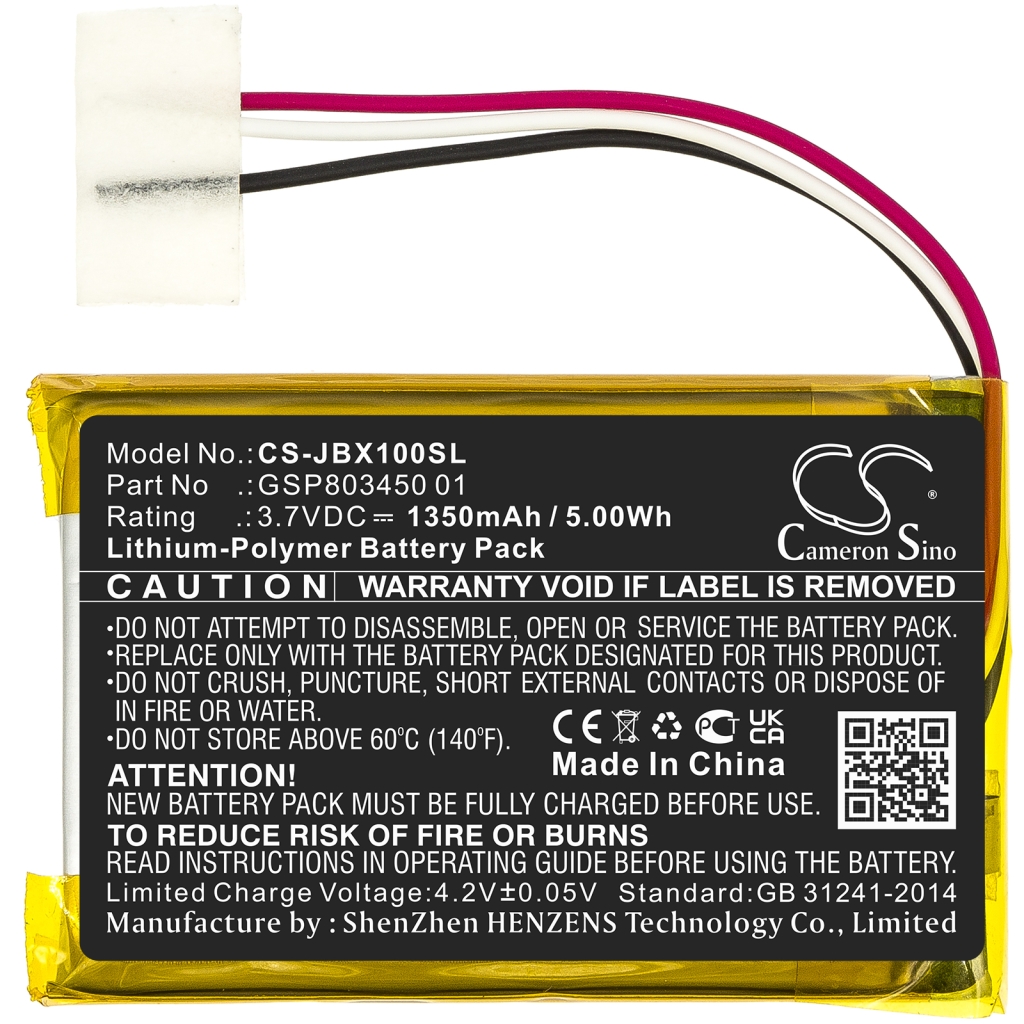 Compatibele batterijvervanging voor Jbl GSP803450 01