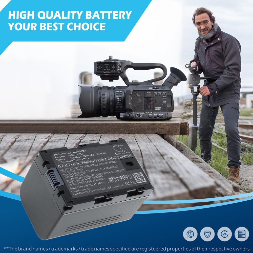 Battery compatible with JVC CS-JHM600MX