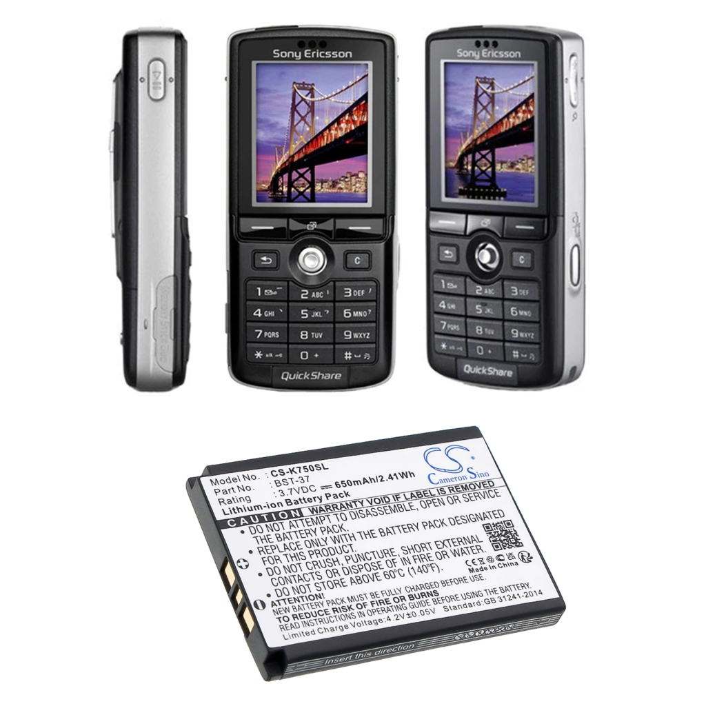Mobile Phone Battery Sony Ericsson CS-K750SL