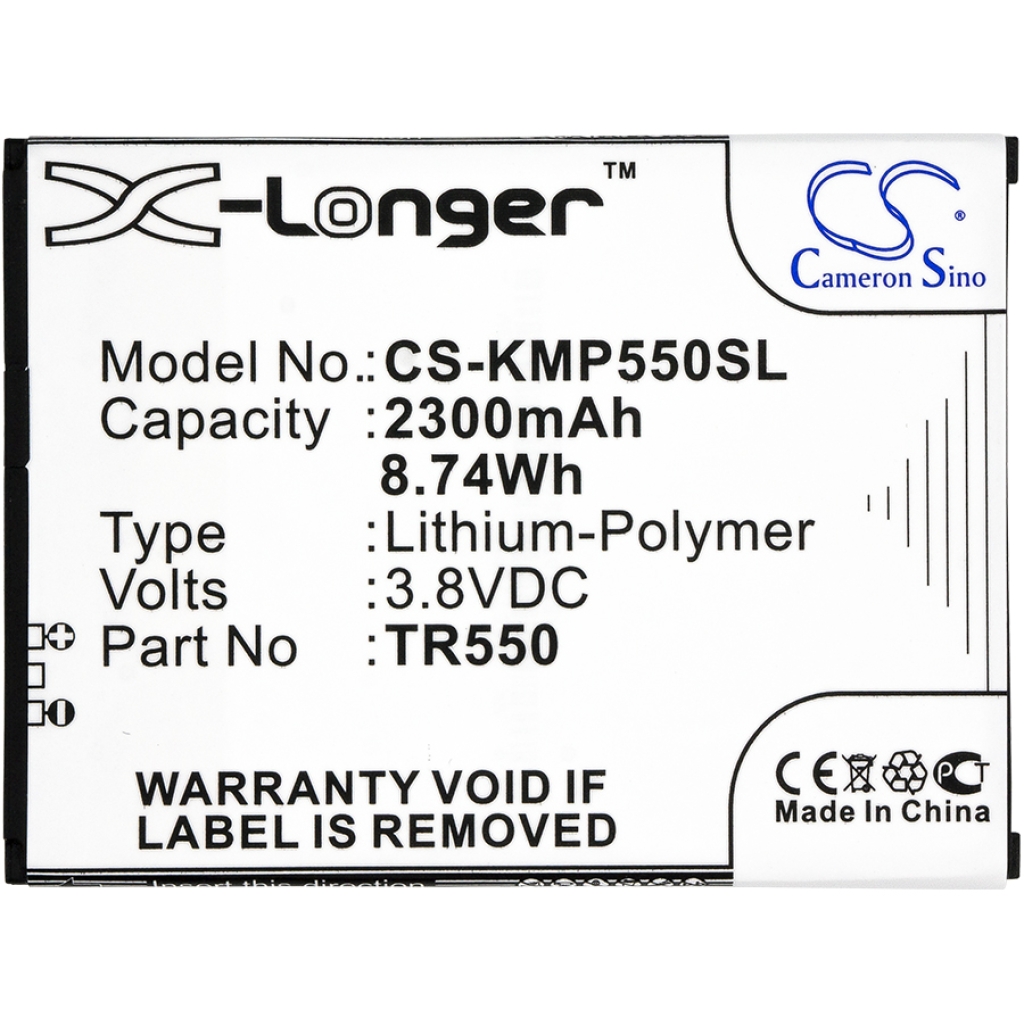 Battery compatible with Kazam CS-KMP550SL