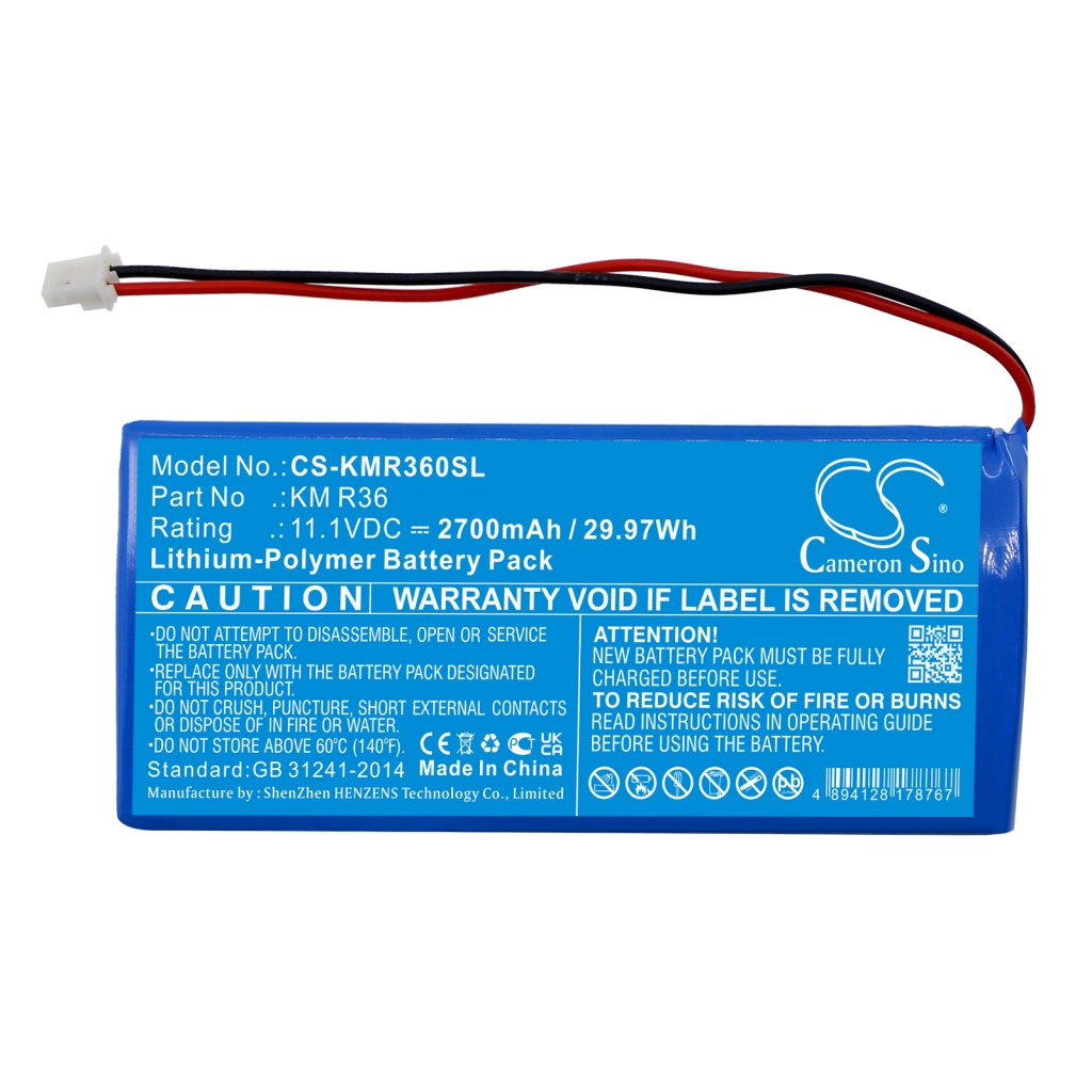Compatibele batterijvervanging voor Kanomax KM R36