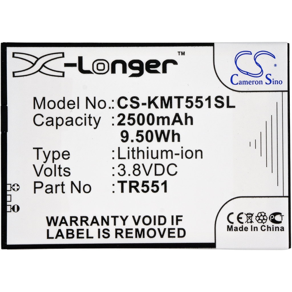 Battery compatible with Kazam CS-KMT551SL