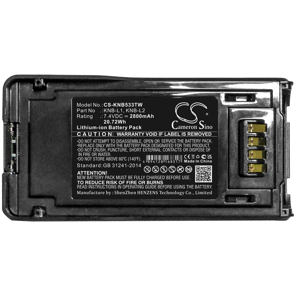 Batterij voor tweerichtingsradio Kenwood CS-KNB533TW