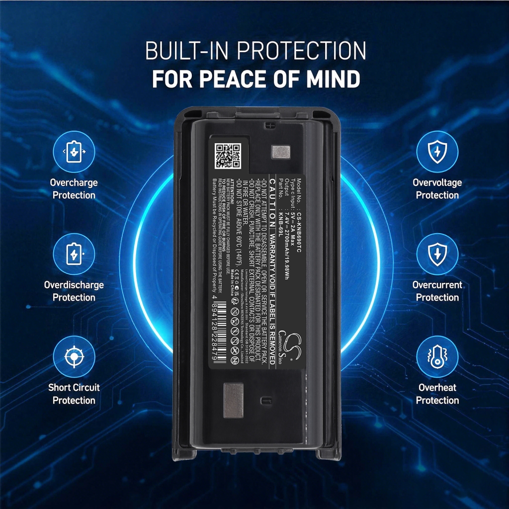 Battery compatible with Kenwood CS-KNB690TC